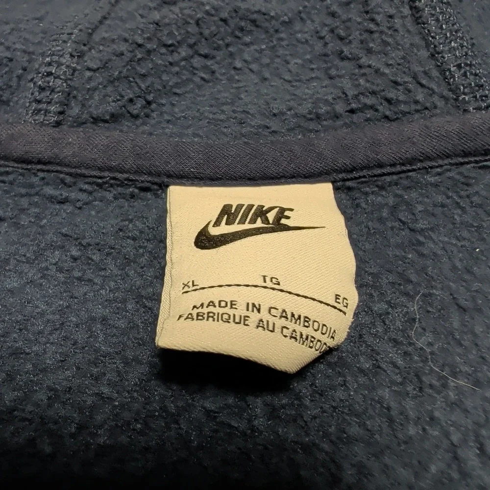 Nike Club Fleece Kids Navy Blue Full Zip Hoodie Sweatshirt XL 18-20‎ Youth Soft